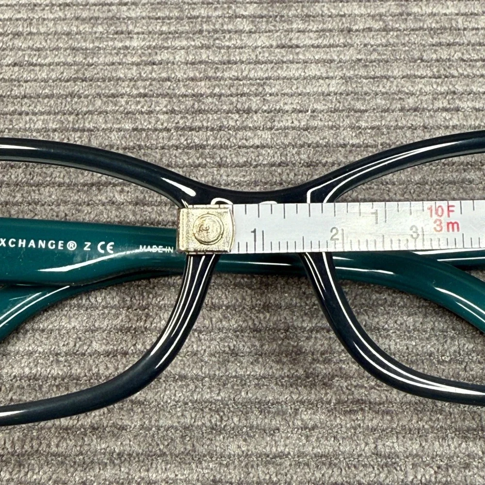 Armani Exchange AX 3017 8120 Teal Blue Rectangular Y2K Eyeglass Frames 52-16-135
